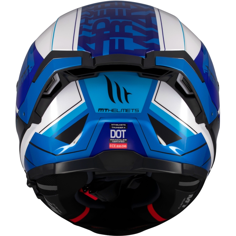 Casque moto intégral MT Thunder 4 SV Freeway bleu-gris-noir