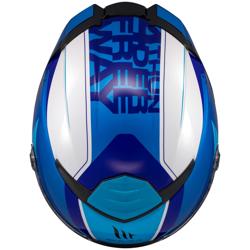 Casque moto intégral MT Thunder 4 SV Freeway bleu-gris-noir