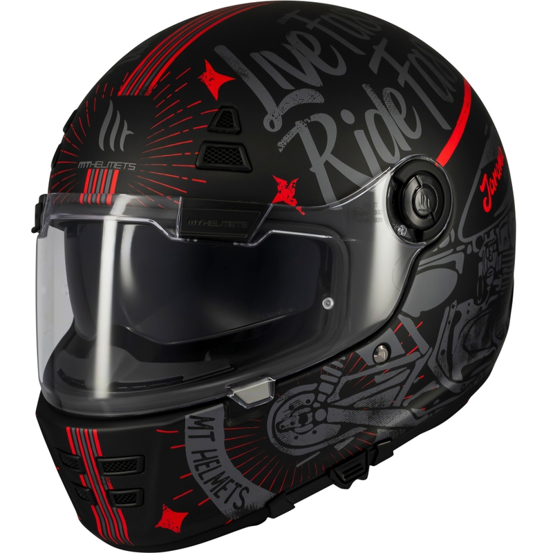 Casque moto intégral MT Jarama SV Art noir mat