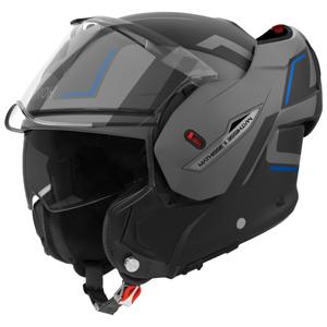 Casque moto modulable Airoh Mathisse 2 Genius bleu mat