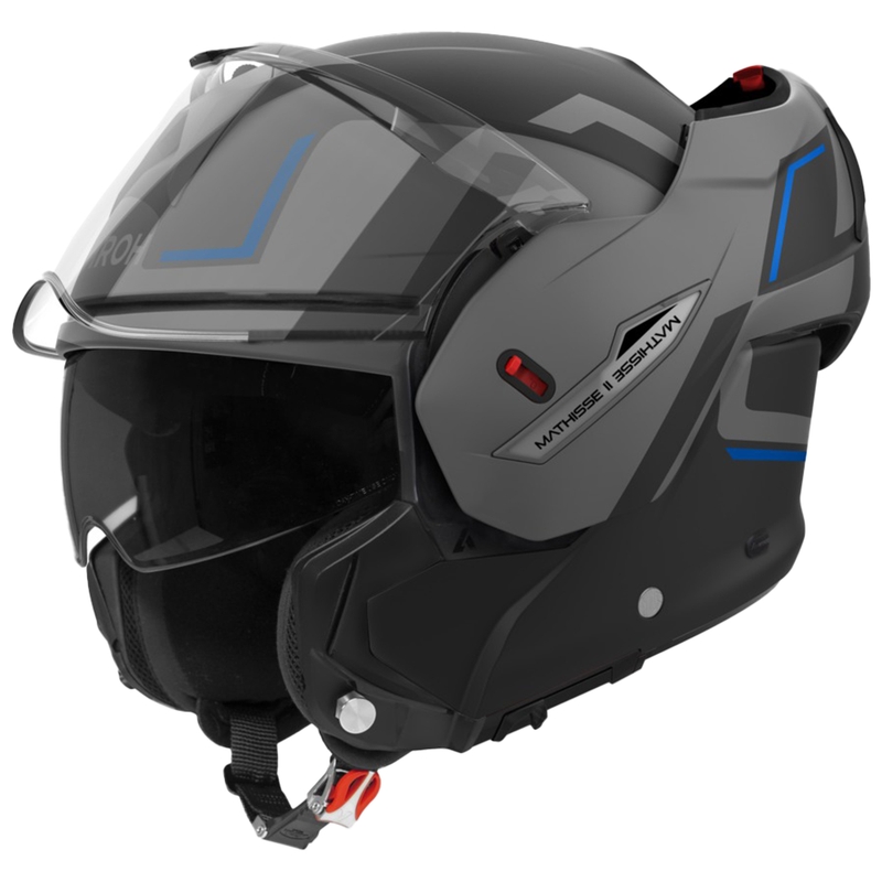 Casque moto modulable Airoh Mathisse 2 Genius bleu mat