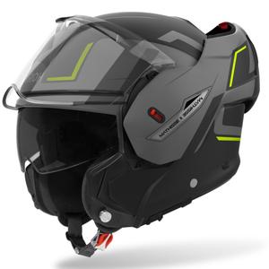 Casque moto modulable Airoh Mathisse 2 Genius jaune mat