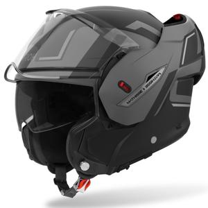 Casque moto modulable Airoh Mathisse 2 Genius gris mat