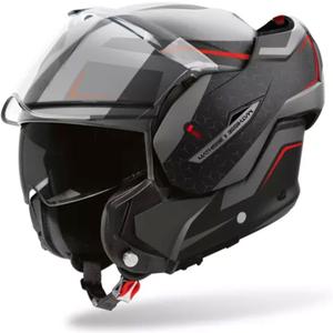 Casque moto modulable Airoh Mathisse 2 Magnet gris mat-noir-rouge