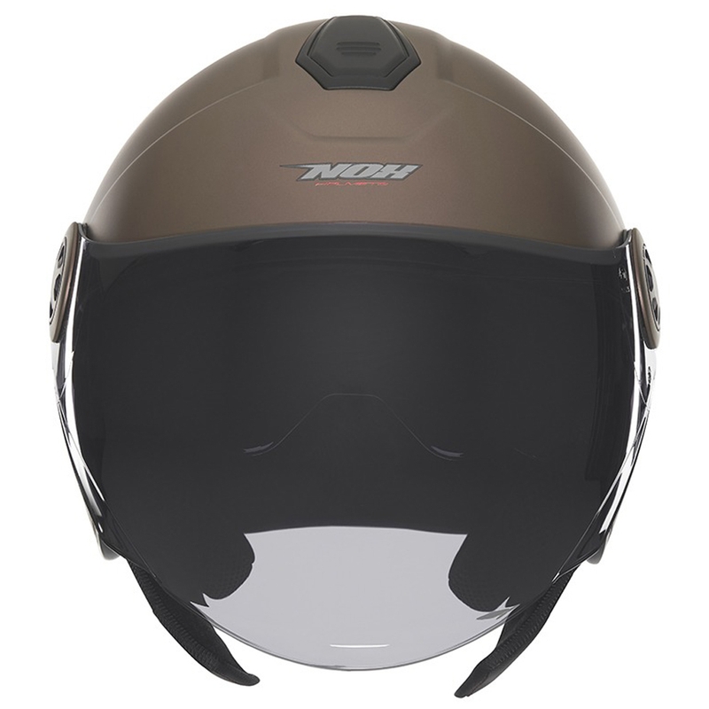 Casque moto jet NOX N182 bronze mat