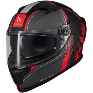 Casque moto intégral MT Braker SV Charm noir-rouge mat