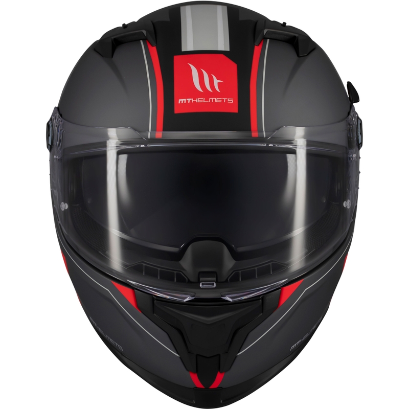 Casque moto intégral MT Braker SV Charm noir-rouge mat
