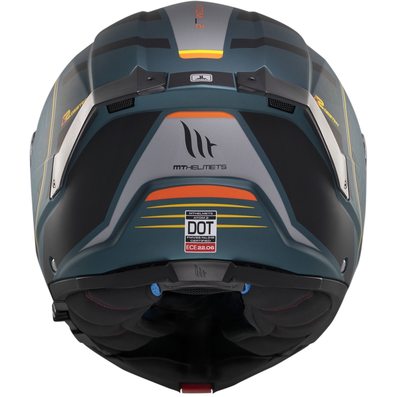 Casque moto modulable MT Atom 2 SV Destiny vert mat-noir