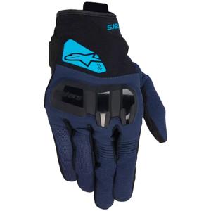 Gants moto Alpinestars Chrome V2 noir-bleu-bleu clair