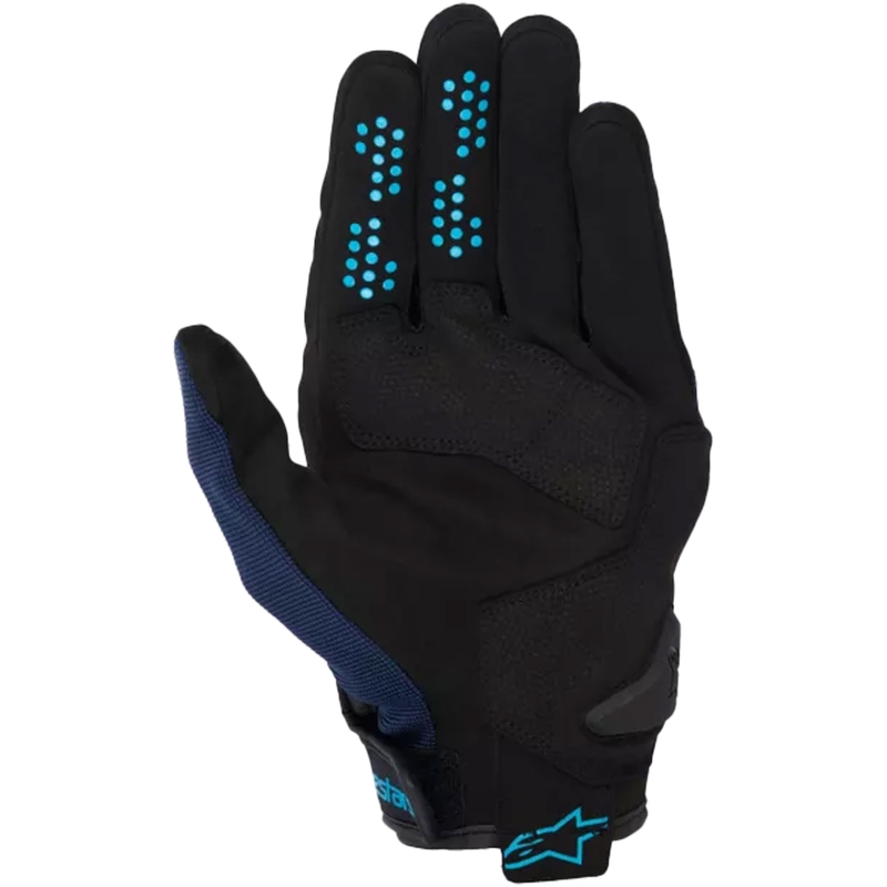 Gants moto Alpinestars Chrome V2 noir-bleu-bleu clair