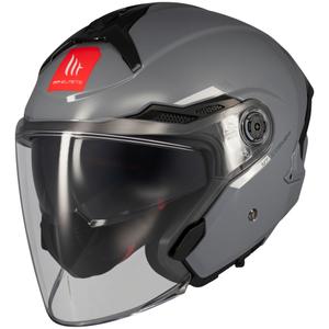 Casque jet MT Cosmo SV gris brillant