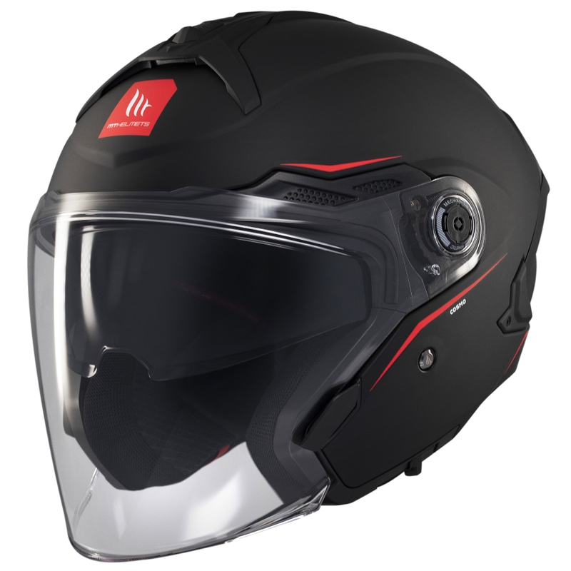 Casque jet MT Cosmo SV noir mat