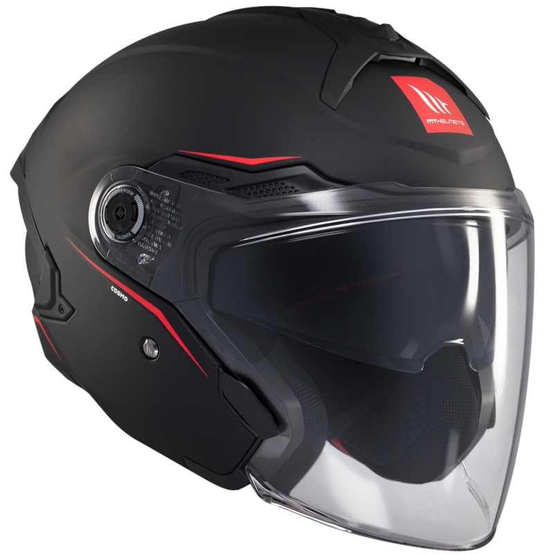Casque jet MT Cosmo SV noir mat