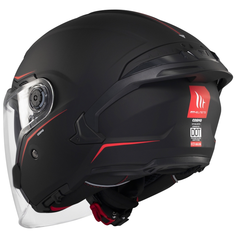Casque jet MT Cosmo SV noir mat