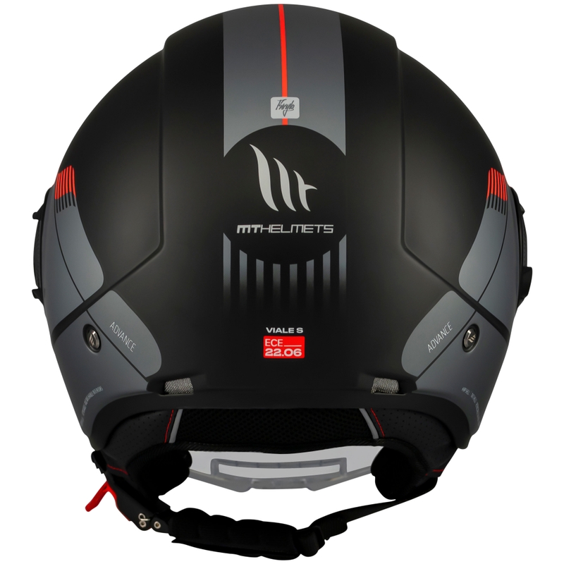 Casque moto jet MT Viale SV S Advance noir-gris mat