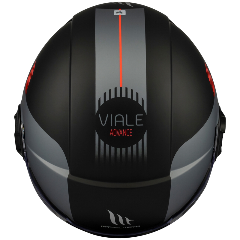 Casque moto jet MT Viale SV S Advance noir-gris mat