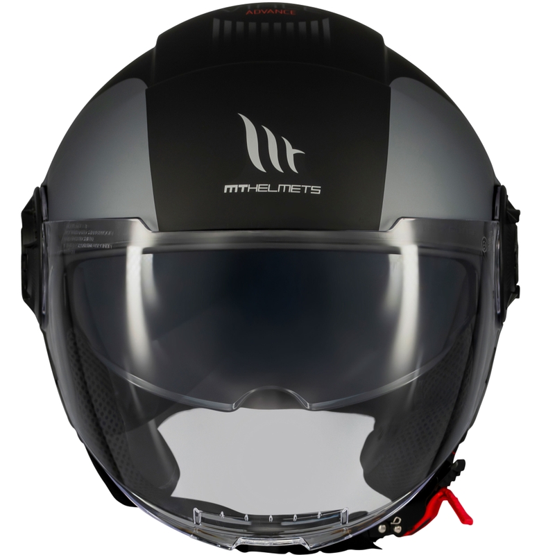 Casque moto jet MT Viale SV S Advance noir-gris mat