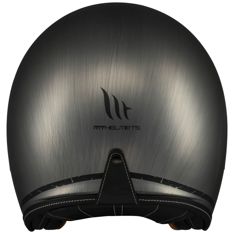 Casque moto jet MT Le Mans 2 SV Scratched Chrome gris mat