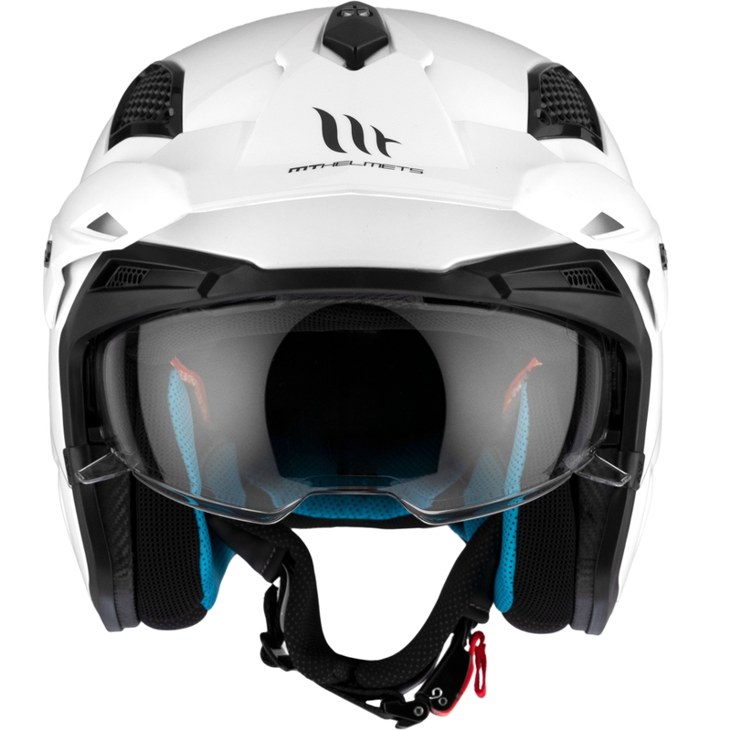 Casque moto trial ouvert MT District SV Solid blanc