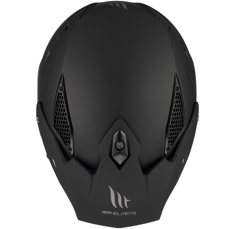 Casque de moto ouvert MT District SV Solid, noir mat