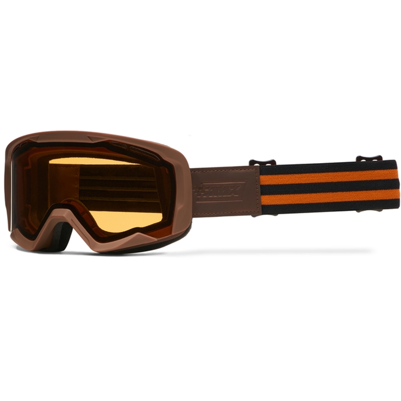 Lunettes de motocross iMX Endurance Marron rouille-orange avec plexiglas orange