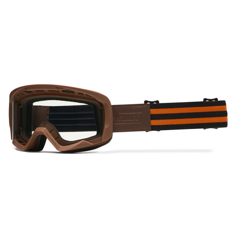Lunettes de motocross iMX Endurance Marron rouille-orange avec plexiglas orange