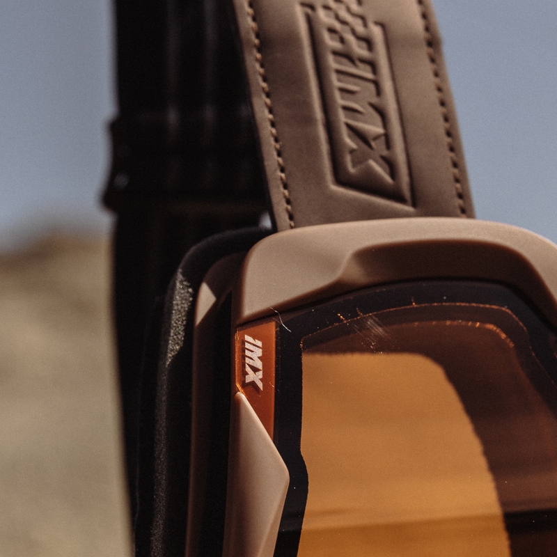 Lunettes de motocross iMX Endurance Marron rouille-orange avec plexiglas orange