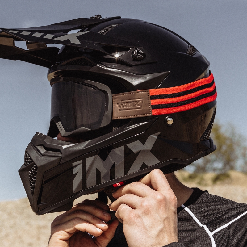 Lunettes de motocross iMX Endurance Rouille noir-rouge avec plexiglas fumé