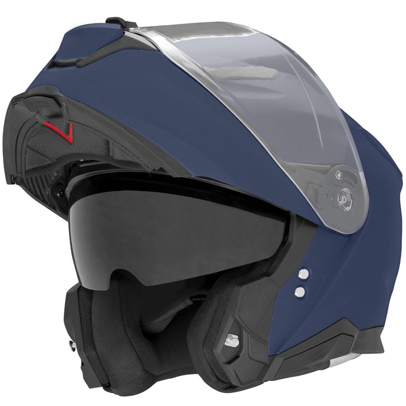 Casque de moto modulable NOX N967 bleu mat