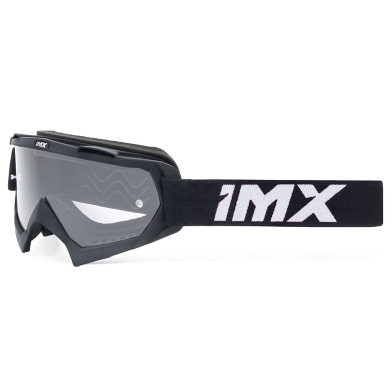 Lunettes de motocross iMX Mud noires avec plexiglas transparent