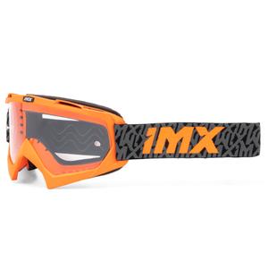 Lunettes de motocross iMX Mud orange-gris-orange avec plexiglas transparent