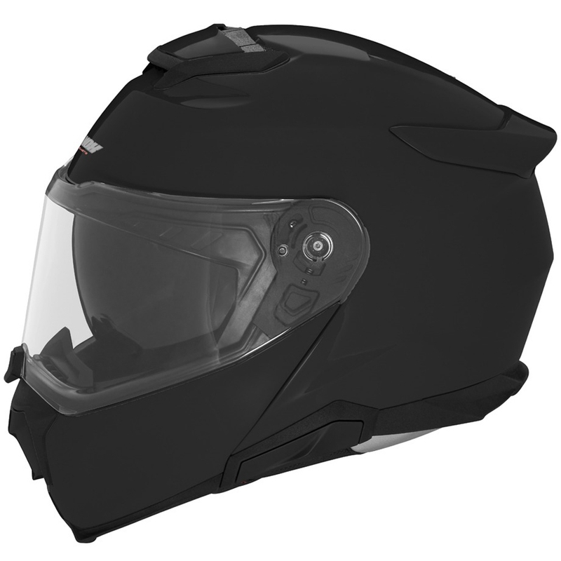 Casque de moto modulable NOX N967 noir brillant
