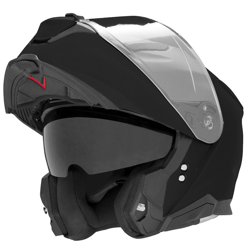 Casque de moto modulable NOX N967 noir brillant