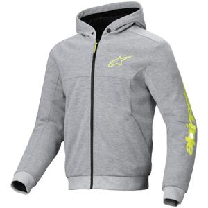 Sweat-shirt moto Alpinestars Chrome V2 Sport gris-jaune