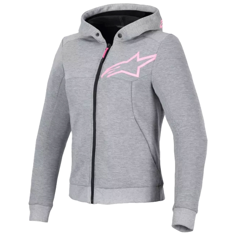 Blouson moto femme Alpinestars Stella Chrome V2 Sport gris-rose