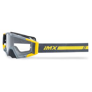 Lunettes de motocross iMX Gris sable-jaune fluo avec plexiglas iridium