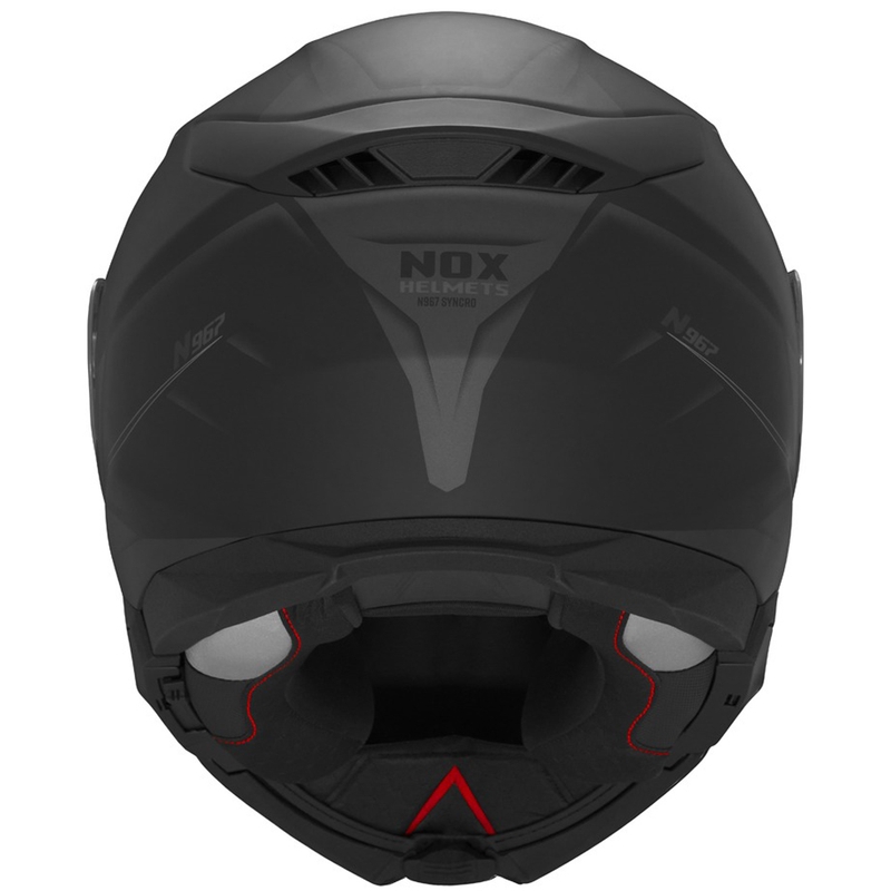 Casque de moto modulable NOX N967 Synchro noir-gris mat