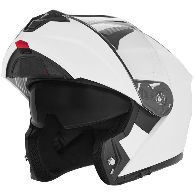 Casque moto modulable NOX N968 blanc perle