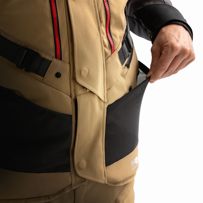 Blouson moto Rebelhorn Hardy 3.0 beige-gris-rouge