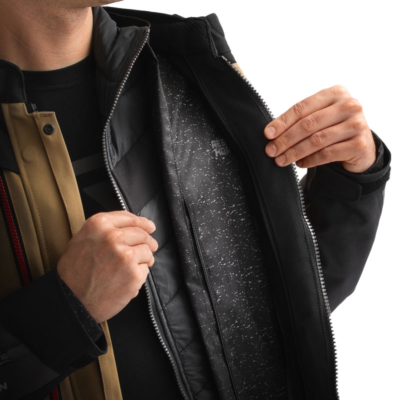 Blouson moto Rebelhorn Hardy 3.0 beige-gris-rouge