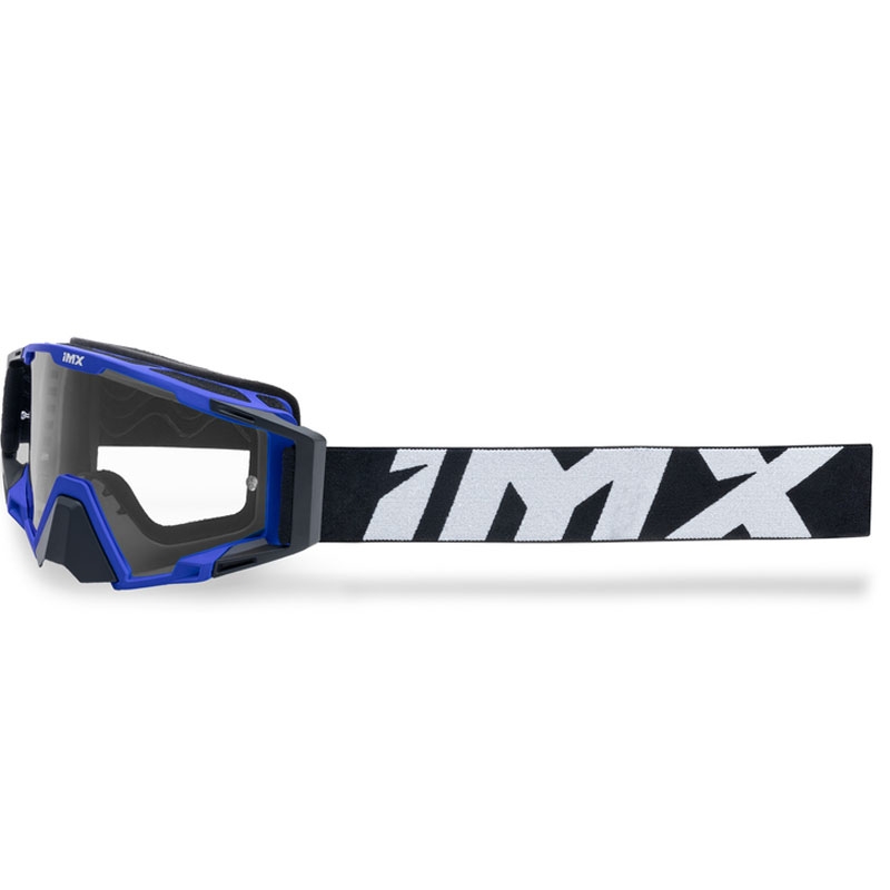 Lunettes de motocross iMX Sand noir-bleu avec plexiglas iridium