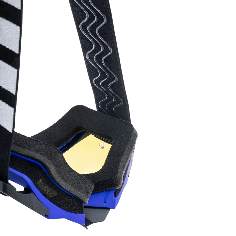 Lunettes de motocross iMX Sand noir-bleu avec plexiglas iridium