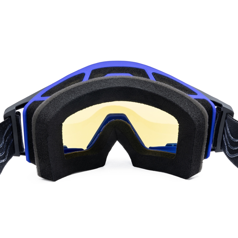 Lunettes de motocross iMX Sand noir-bleu avec plexiglas iridium