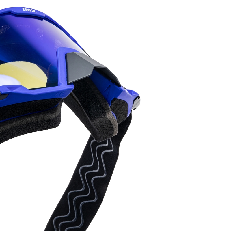 Lunettes de motocross iMX Sand noir-bleu avec plexiglas iridium