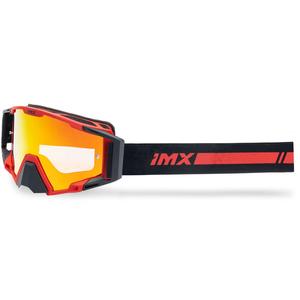 Lunettes de motocross iMX Sand noir-rouge avec plexiglas iridium rouge