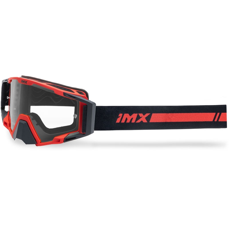 Lunettes de motocross iMX Sand noir-rouge avec plexiglas iridium rouge