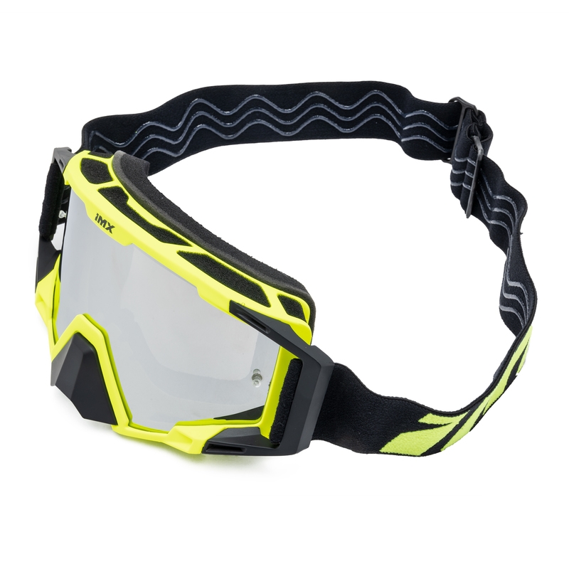Lunettes de motocross iMX Sand jaune-noir avec plexiglas iridium