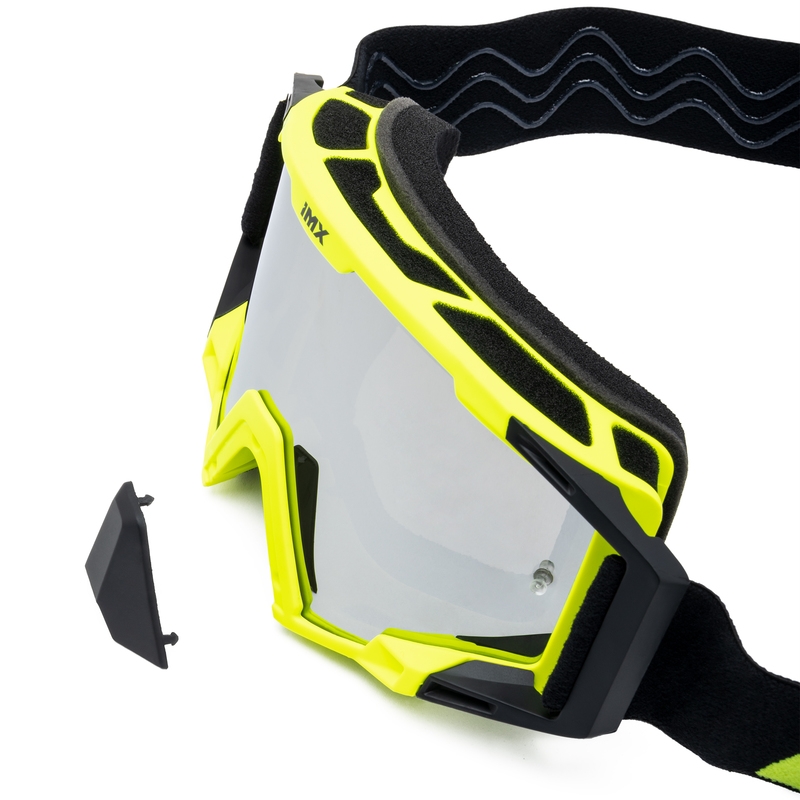 Lunettes de motocross iMX Sand jaune-noir avec plexiglas iridium
