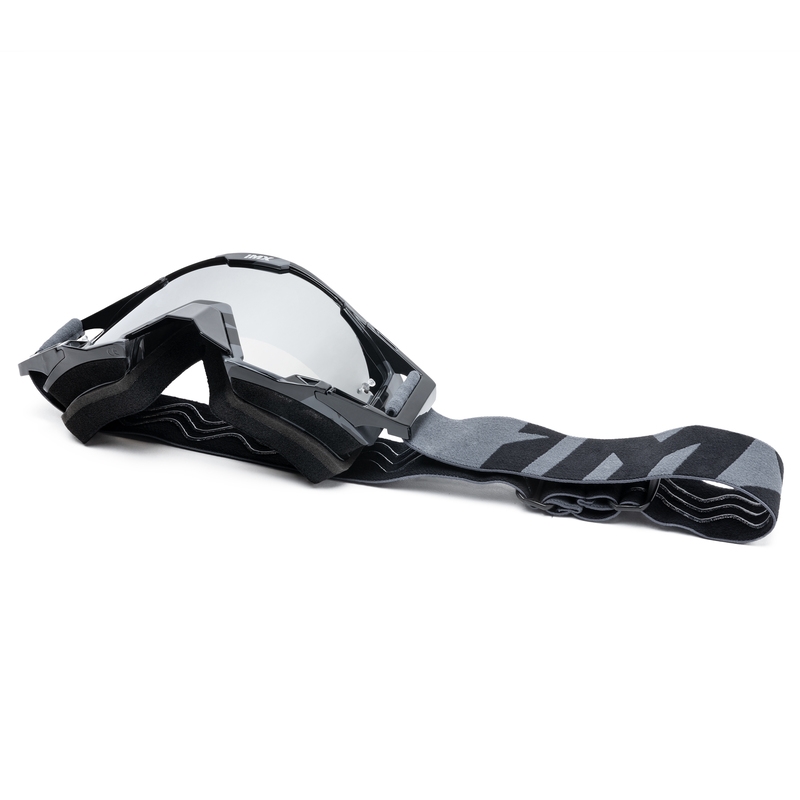 Lunettes de motocross iMX Sand gris-noir avec plexiglas iridium