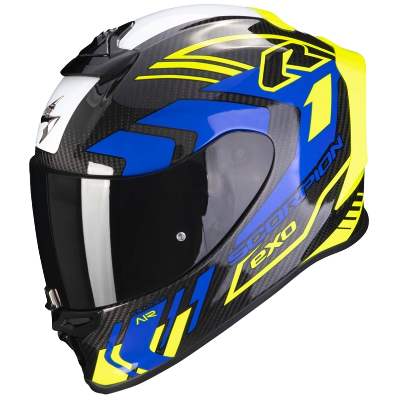 Casque intégral Scorpion EXO-R1 EVO Carbon Air Supra noir-jaune fluo-bleu